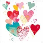 German Decoupage Napkins (5 pcs)  - With Love (White)