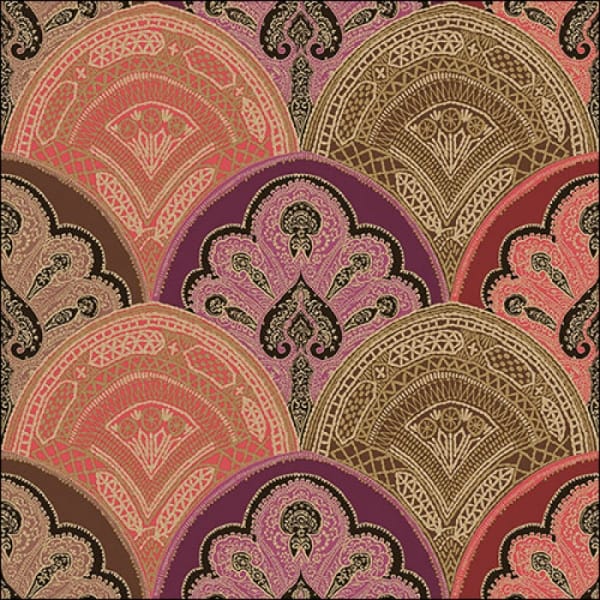 German Decoupage Napkins (5 pcs) - Mira Red (Ethnic Mandalas)