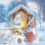German Decoupage Napkins (5 pcs)  - Nativity (Christmas)