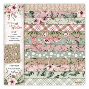 12 by 12 inch Scrapbooking paper pack - A taste of Winter (24 sheets)