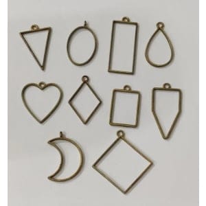 Metal Bezels or pendant for UV Resin (Pack of 10) - Antique
