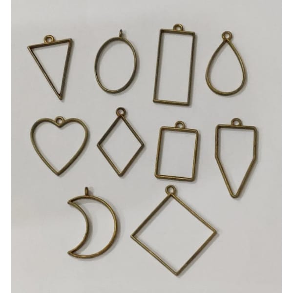 Metal Bezels or pendant for UV Resin (Pack of 10) - Antique