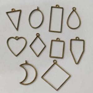 Metal Bezels or pendant for UV Resin (Pack of 10) - Antique