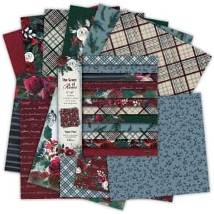 12 by 12 inch Scrapbooking paper pack - The Scent of Roses (24 sheets)