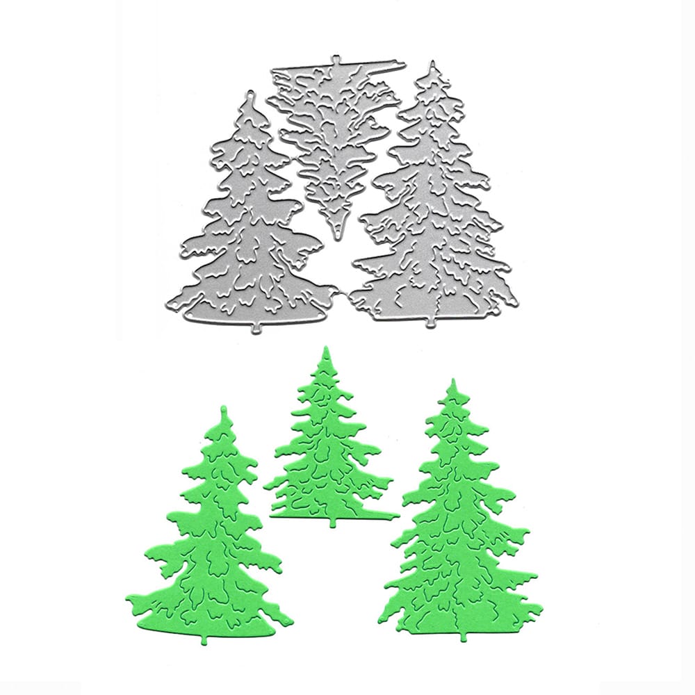 Steel Dies - Pine Trees (Set of 3 dies) XY820 steel cutting dies CraftAdda Steel Dies - Pine Trees (Set of 3 dies)