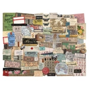 Tim Holtz Idealogy Ephemera Pack 102/Pkg - Memoir