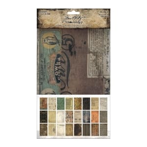 Tim Holtz Idea-Ology Backdrops Double-Sided Cardstock 6"X10" 24/Pkg - Halloween
