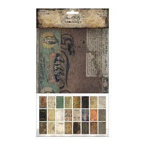 Tim Holtz Idea-Ology Backdrops Double-Sided Cardstock 6"X10" 24/Pkg - Halloween