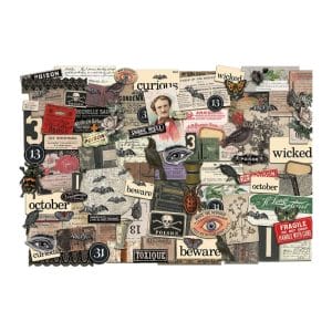 Tim Holtz Idealogy Ephemera Pack 114/Pkg - Halloween