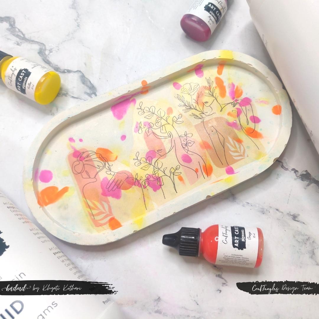 CrafTangles Art Cast (Jesmonite Alternative/ Eco Friendly Resin Alternative) (700 gm pack) 3 sq 3_sq