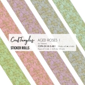 CrafTangles Journal Sticker Rolls (Pack of 5 designs) - Aged Roses 1