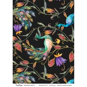 CrafTangles A4 Transfer It Sheets - Peacock Pattern 2