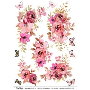 CrafTangles A4 Transfer It Sheets - Spring Flowers 33