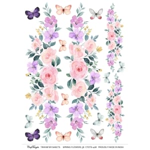 CrafTangles A4 Transfer It Sheets - Spring Flowers 36
