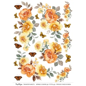 CrafTangles A4 Transfer It Sheets - Spring Flowers 38