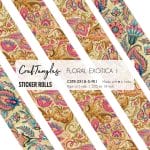 CrafTangles Journal Sticker Rolls (Pack of 5 designs) - Floral Exotica 1