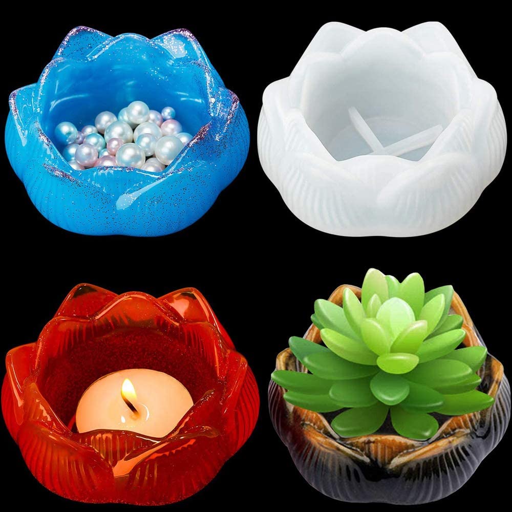 Lotus Tealight Holder Silicone Mould SMCH03 silicone mould Lotus Tealight Holder Silicone Mould