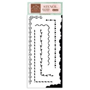 Stamperia Create Happiness Stencil 4.72"X9.84" by Vicki - Borders 1