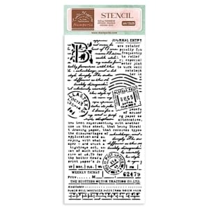 Stamperia Create Happiness Stencil 4.72"X9.84" by Vicki - Postcard