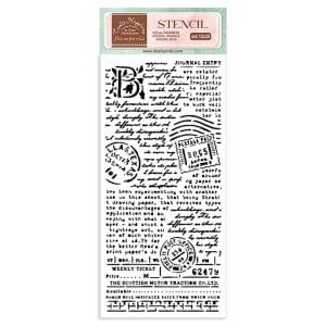 Stamperia Create Happiness Stencil 4.72"X9.84" by Vicki - Postcard