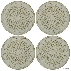 Tea Coaster MDF Circle with Pattern (TCMRD05)