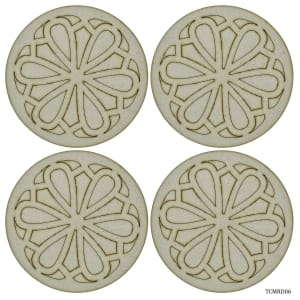 Tea Coaster MDF Circle with Pattern (TCMRD06)