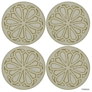 Tea Coaster MDF Circle with Pattern (TCMRD06)