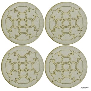 Tea Coaster MDF Circle with Pattern (TCMRD07)