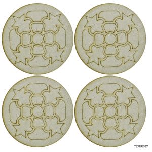 Tea Coaster MDF Circle with Pattern (TCMRD07)