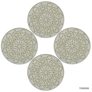 Tea Coaster MDF Circle with Pattern (TCMRD08)