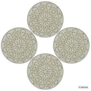 Tea Coaster MDF Circle with Pattern (TCMRD08)