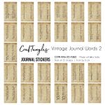 CrafTangles Journal Stickers 4 by 6 cm (Pack of 25 designs) - Vintage Journal words 2