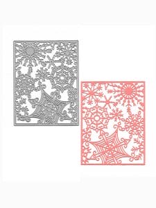 Steel Background Dies - Snowflakes Grid (XY354)