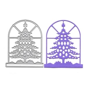 Steel Dies - Christmas Window with Tree