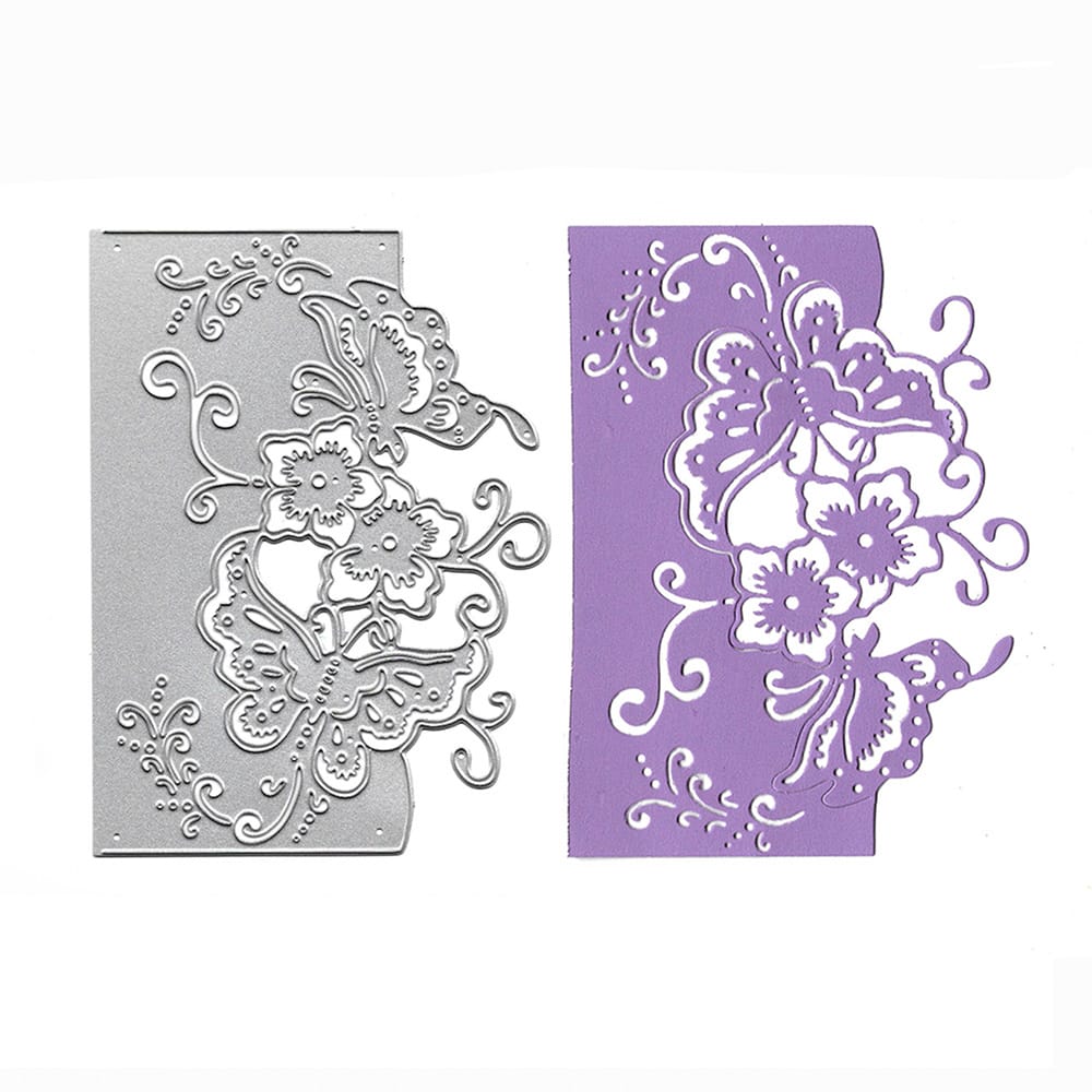 Steel Border Dies - Butterflies Edge XY834 CraftAdda Steel Dies Steel Border Dies - Butterflies Edge