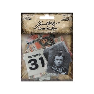 Tim Holtz Idealogy Collage Tiles 72/Pkg - Halloween