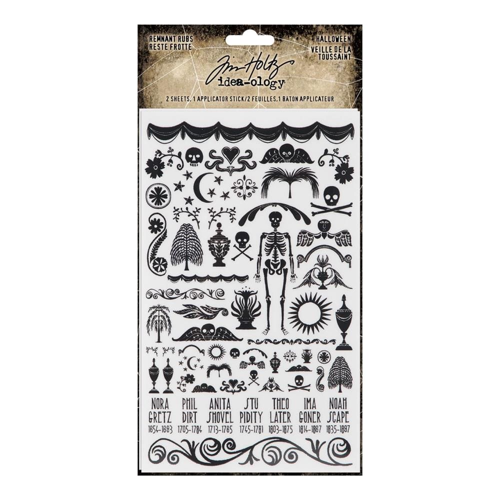 Tim Holtz Idea-Ology Remnant Rubs Rub-Ons - Halloween tim holtz idealogy TH94268 Tim Holtz Idea-Ology Remnant Rubs Rub-Ons - Halloween