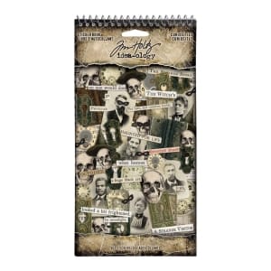 Tim Holtz Ideaology Spiral Bound Sticker Book 4.5"X8.5" - Curiosities