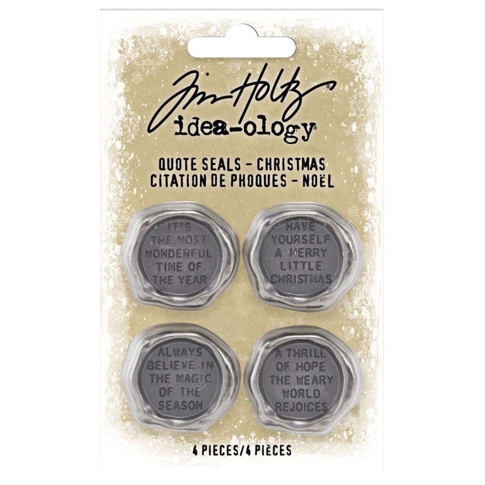 Tim Holtz Ideaology Metal Quote Seals 4/Pkg tim holtz idealogy metal TH94202 Tim Holtz Ideaology Metal Quote Seals 4/Pkg