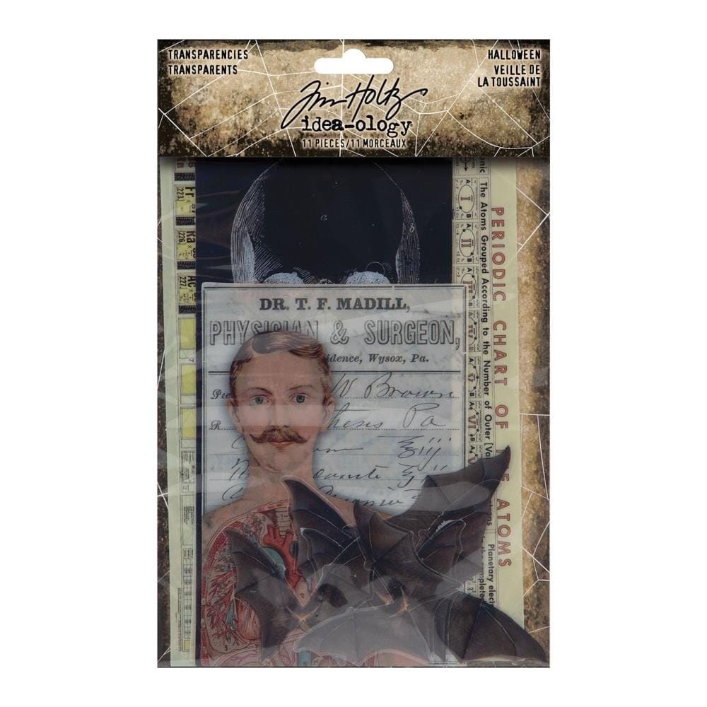 Tim Holtz Idealogy Transparencies 11/Pkg - Halloween tim holtz transparencies TH94272 Tim Holtz Idealogy Transparencies 11/Pkg - Halloween