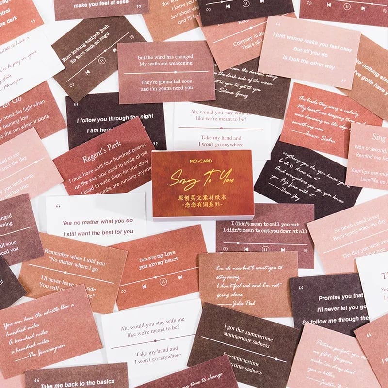 Journal Ephemera Quotes Pack (100 pcs) - Song to You 100pcs quotes journalling MMK12E104B Journal Ephemera Quotes Pack (100 pcs) - Song to You