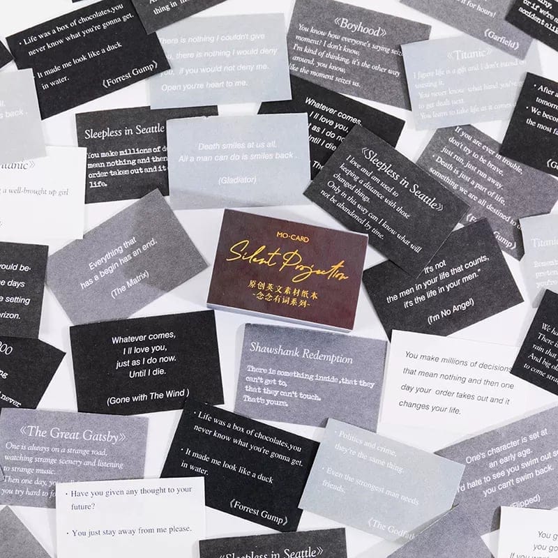 Journal Ephemera Quotes Pack (100 pcs) - Silent Projection 100pcs quotes journalling MMK12E105B Journal Ephemera Quotes Pack (100 pcs) - Silent Projection