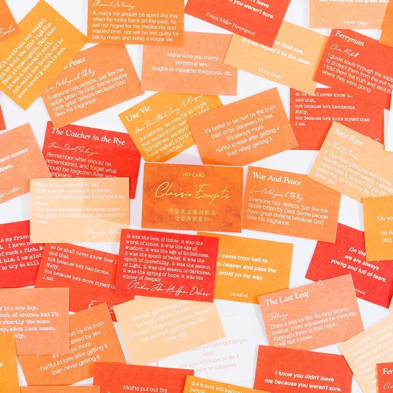 Journal Ephemera Quotes Pack (100 pcs) - Classic Excerpts 100pcs quotes journalling MMK12E106B Journal Ephemera Quotes Pack (100 pcs) - Classic Excerpts