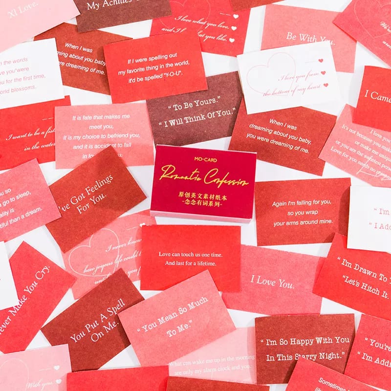 Journal Ephemera Quotes Pack (100 pcs) - Romantic Confession 100pcs quotes journalling MMK12E109B Journal Ephemera Quotes Pack (100 pcs) - Romantic Confession