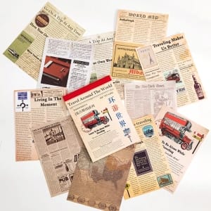 Vintage Journalling Pattern Paper Booklet - Travel Around the World 1