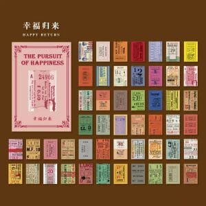 Journal Ephemera Pack (50 pcs) - The Pursuit of Happiness
