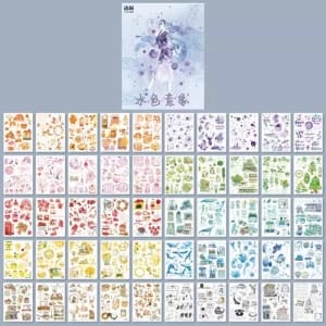 Journalling Sticker book with Elements (50 Sheets) - Colourful Elements