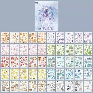 Journalling Sticker book with Elements (50 Sheets) - Colourful Elements