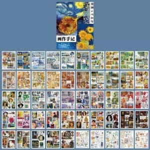 Journalling Sticker book with Elements (50 Sheets) - Vintage Elements