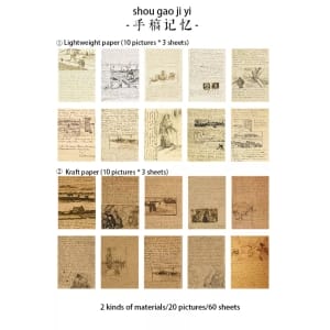 Vintage Journalling Pattern Paper Booklet - Vintage Letters